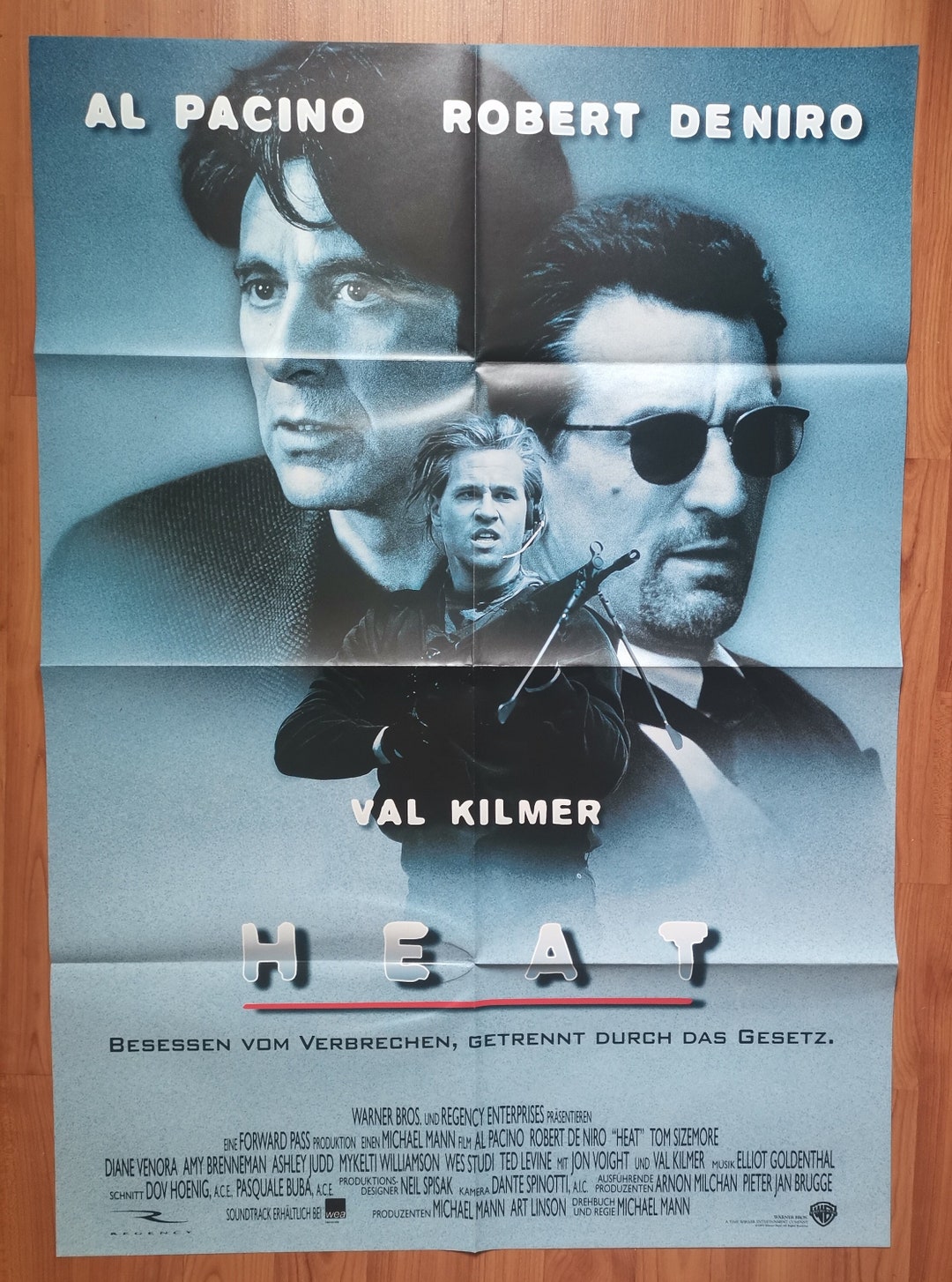 Heat Al Pacino Robert De Niro Val Kilmer Cinema Poster - Etsy