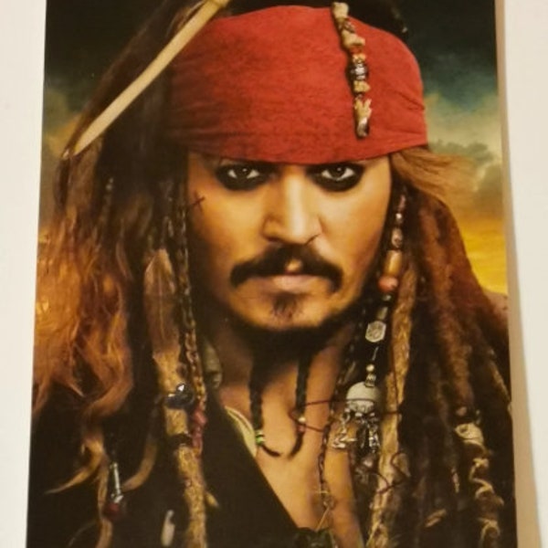 Jonny Depp, Pirates of the Caribbean, Tom Selleck, Signed Autograph Photo
