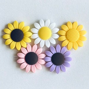 Sunflower Focal Bead•Daisy Focal Bead•Sunflower Silicone Bead•Flower Focal Bead•Yellow Sunflower Bead•Keychain Bead•Pen Bead