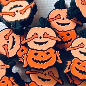 Pumpkin Stack Silicone Focal Bead