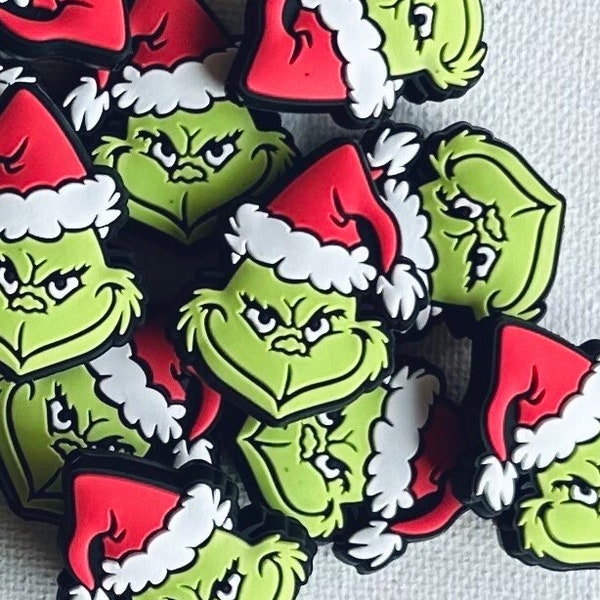 Christmas Focal Bead•Green Guy Silicone Bead•Christmas Green Guy Focal Bead•Keychain Bead•Pen Bead