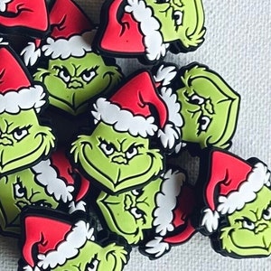 Christmas Focal Bead•Green Guy Silicone Bead•Christmas Green Guy Focal Bead•Keychain Bead•Pen Bead