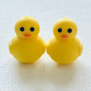 3D Rubber Duck Silicone Focal Bead: Keychain, Pen Bead