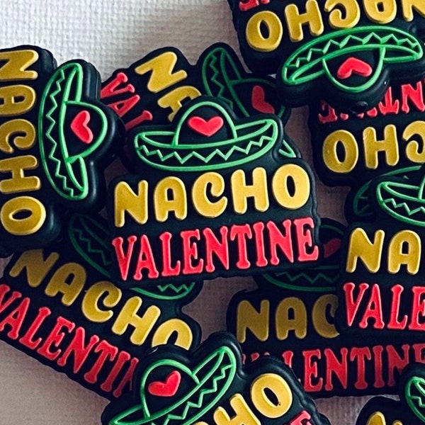 Valentines Focal Bead•Nacho Valentine Silicone Bead•Valentine Silicone Focal Bead•Keychain Bead•Pen Bead