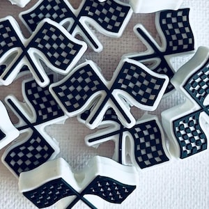 Racing Focal Bead•Checkered Flag