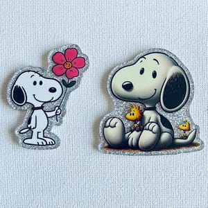 Cartoon Dog Acrylic Flatback • Craft Embellishment