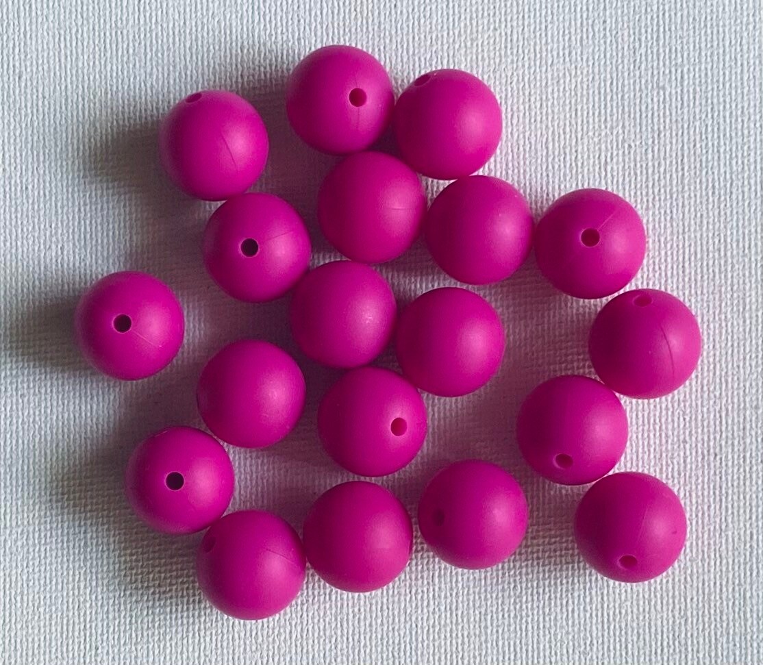 5 13mm Vintage Painted Peruvian Clay Pink Purple and Blue Round Beads –  Smileyboy Beads