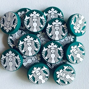 Silicone Focal Beads DIY Beadable Pens Starbucks Cup Caramel 3 Pieces