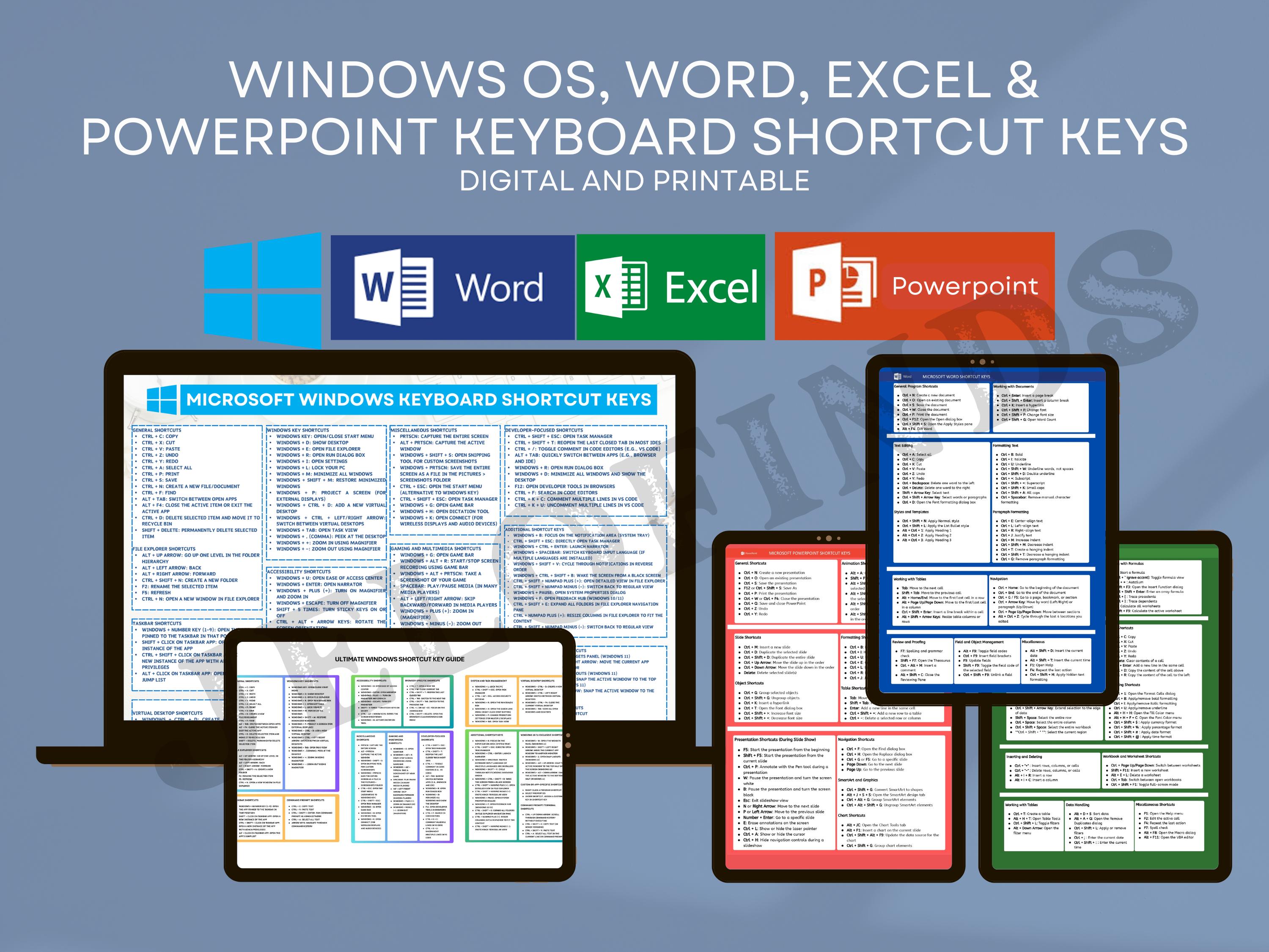 Bundle Microsoft Windows + Word + Excel + Powerpoint Keyboard