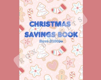 DIGITAL Download Christmas Savings Challenge Book + 12 A6 Dashboards| Save 1000+