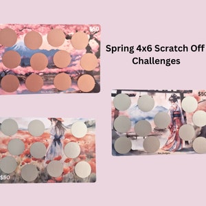 Frühling Scratch Off Spar-Challenge | 4x6" | Physischer Artikel