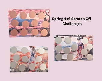 Spring Scratch Off Savings Challenge | 4x6" | Physical Item