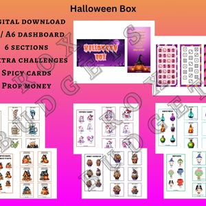 Desafío de ahorro en cajas de Halloween / Sobres de efectivo A6 / Descarga digital