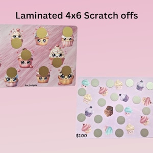 Cupcakes Scratch Off Savings Challenge | 4x6&quot; | Physical Item