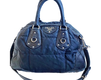 PRADA Vintage Logo Mini Shoulder Bag Zip Light Brown Gold Leather