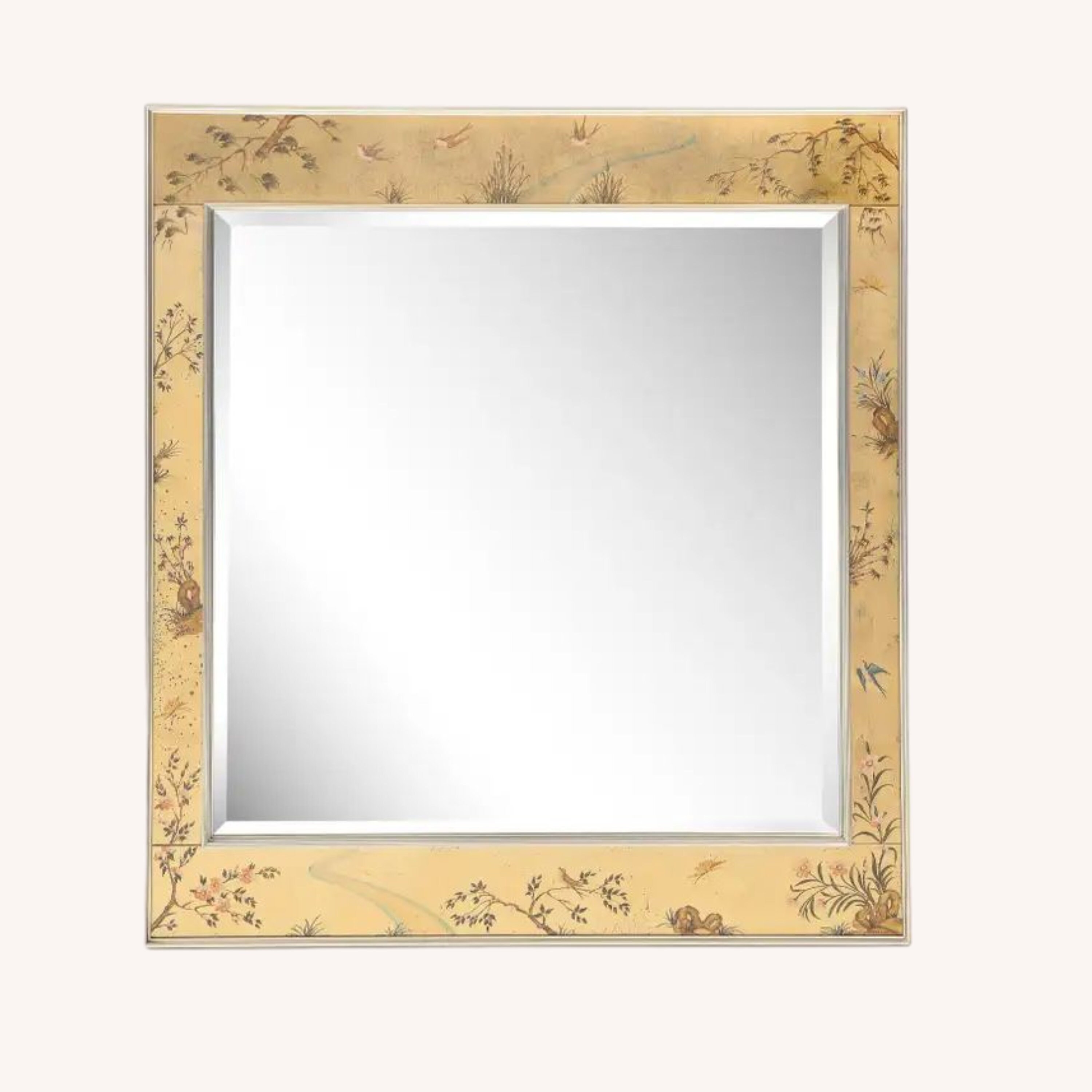 Vintage Labarge Gold Leaf Chinoiserie Floral Wall Mirror - Etsy