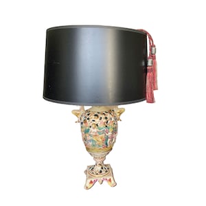 Vintage Capo Di Monte Porcelain Lamp - Hand Painted in 19th Century Italy CapoDiMonte