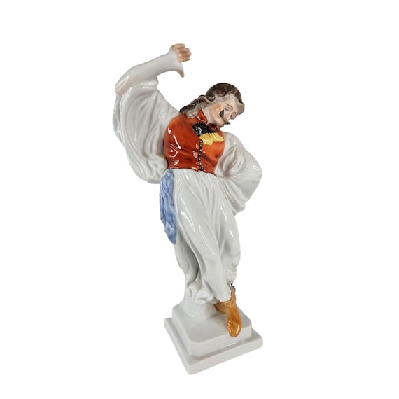 Elegant Herend Dancing Man Figurine – 12” Tall, Hand Painted