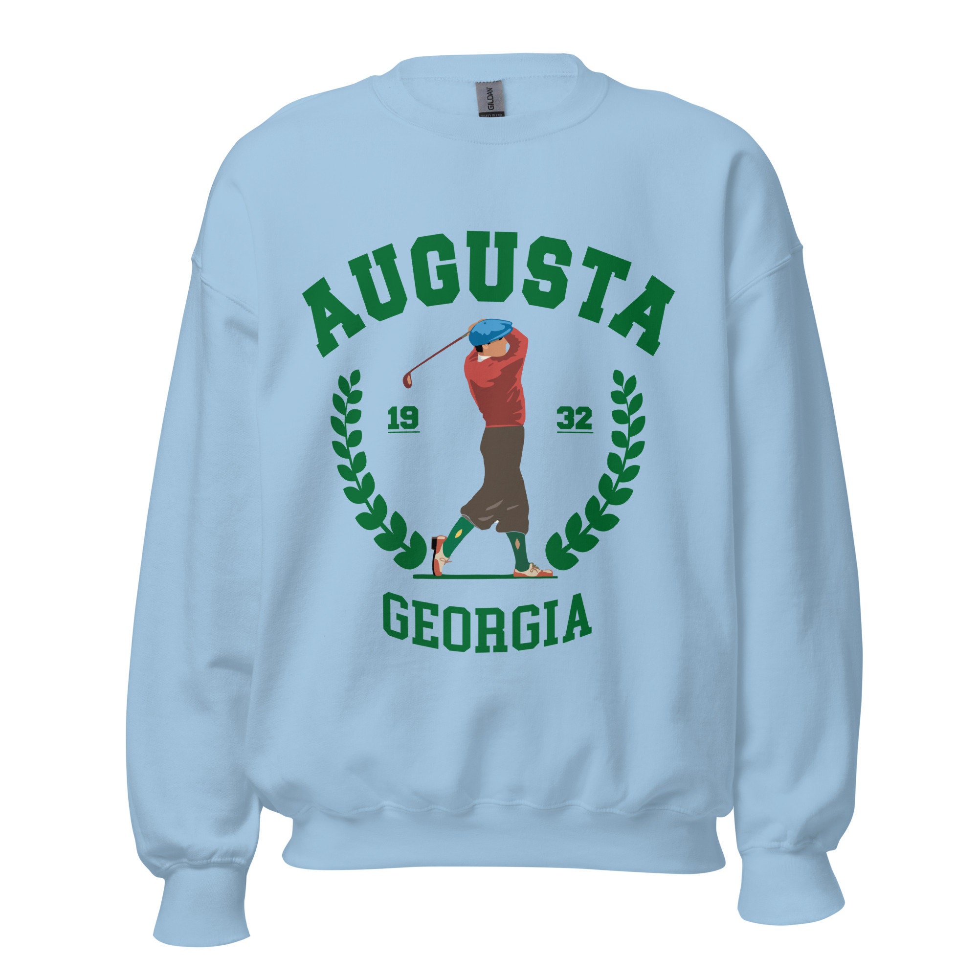 Golf Sweatshirt Augusta Georgia Golf Club Vintage Crewneck