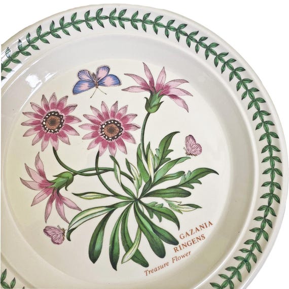 Portmeirion Botanic Garden Harmony 8.5" Salad Plate- Set Of 4 | Assorted Papilio And Floral Motif | Fine Earthenware | Dishwasher, Microwave, Freezer, Oven Safe | Made In England
