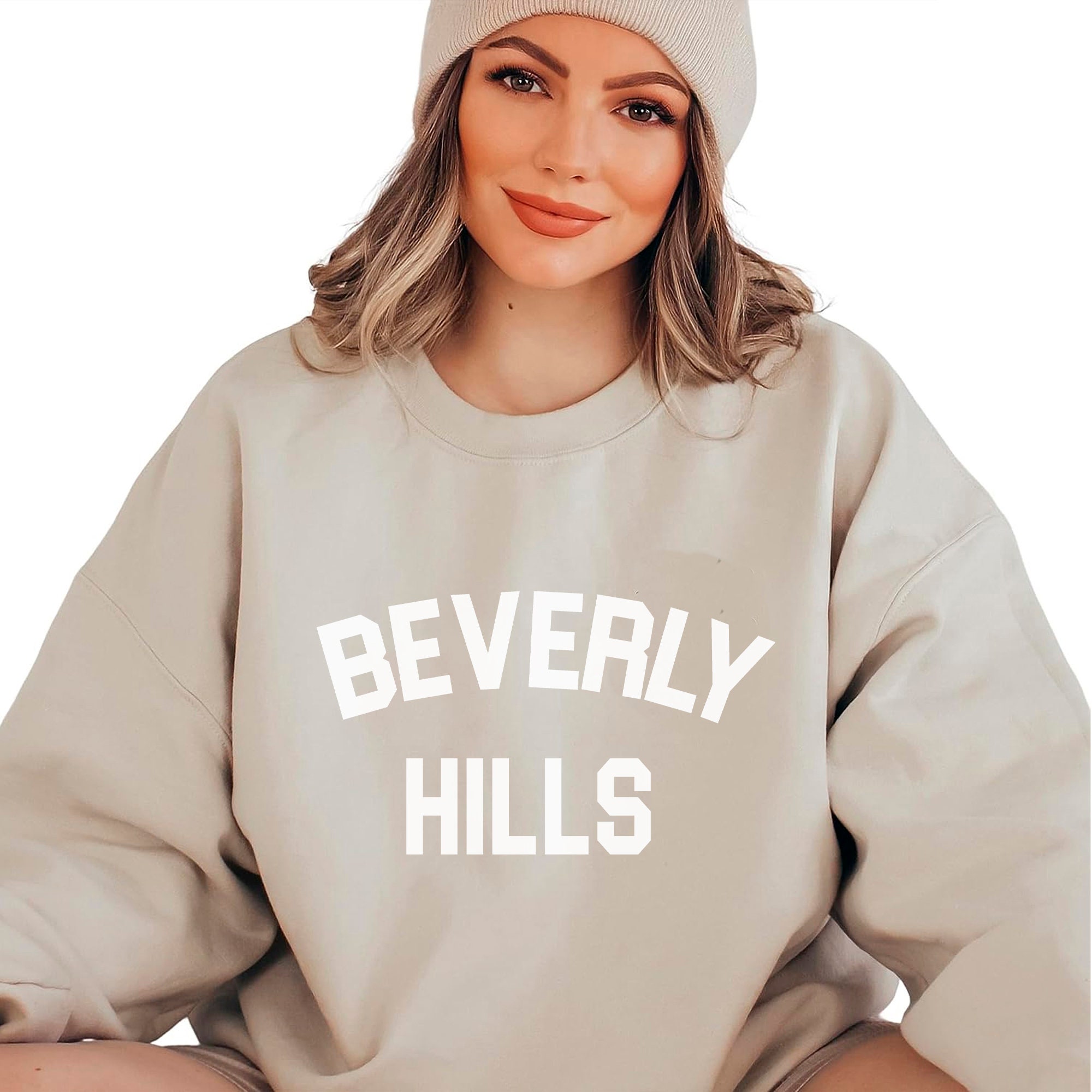 Beverly Hills Sweatshirt, Women's Trendy Sweatshirt, Women's Clothing,  Aesthetic Clothing, Beverly Hills, Preppy Sweatshirt, Gift for Her 