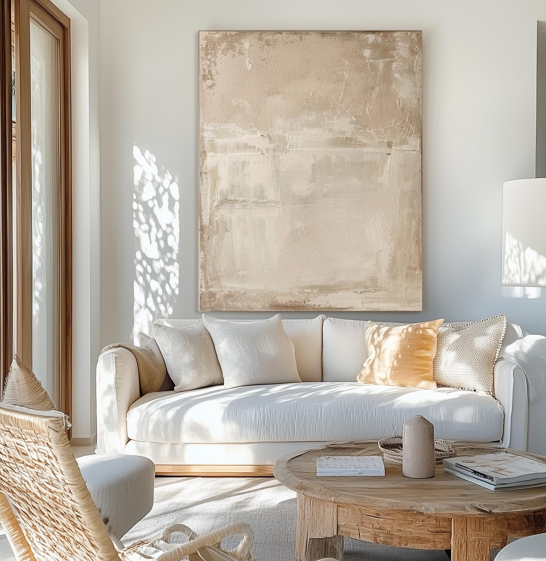 Textured Abstract Painting: Minimalist Boho Plaster Wall Art - Etsy