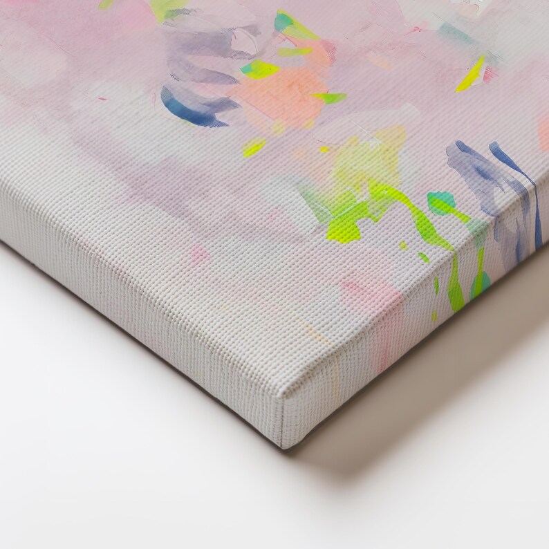 Regency Abstract Abstract Canvas Wall Art: Rosewater Ribbons Print - Palm Beach Regency ...