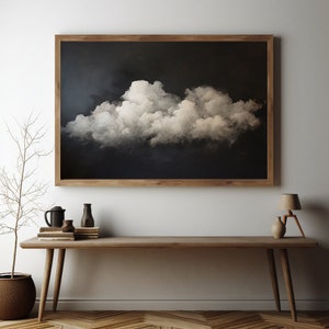 ART PRINT Clouds| Antique Cloud Print | Oil Painting Nigth Sky Vintage | Vintage Cloud Print | Cottage Decor | Cloud Premium Matte Print