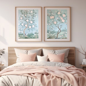 Chinoiserie Pagoda Art Print: Asian Garden Wall Decor