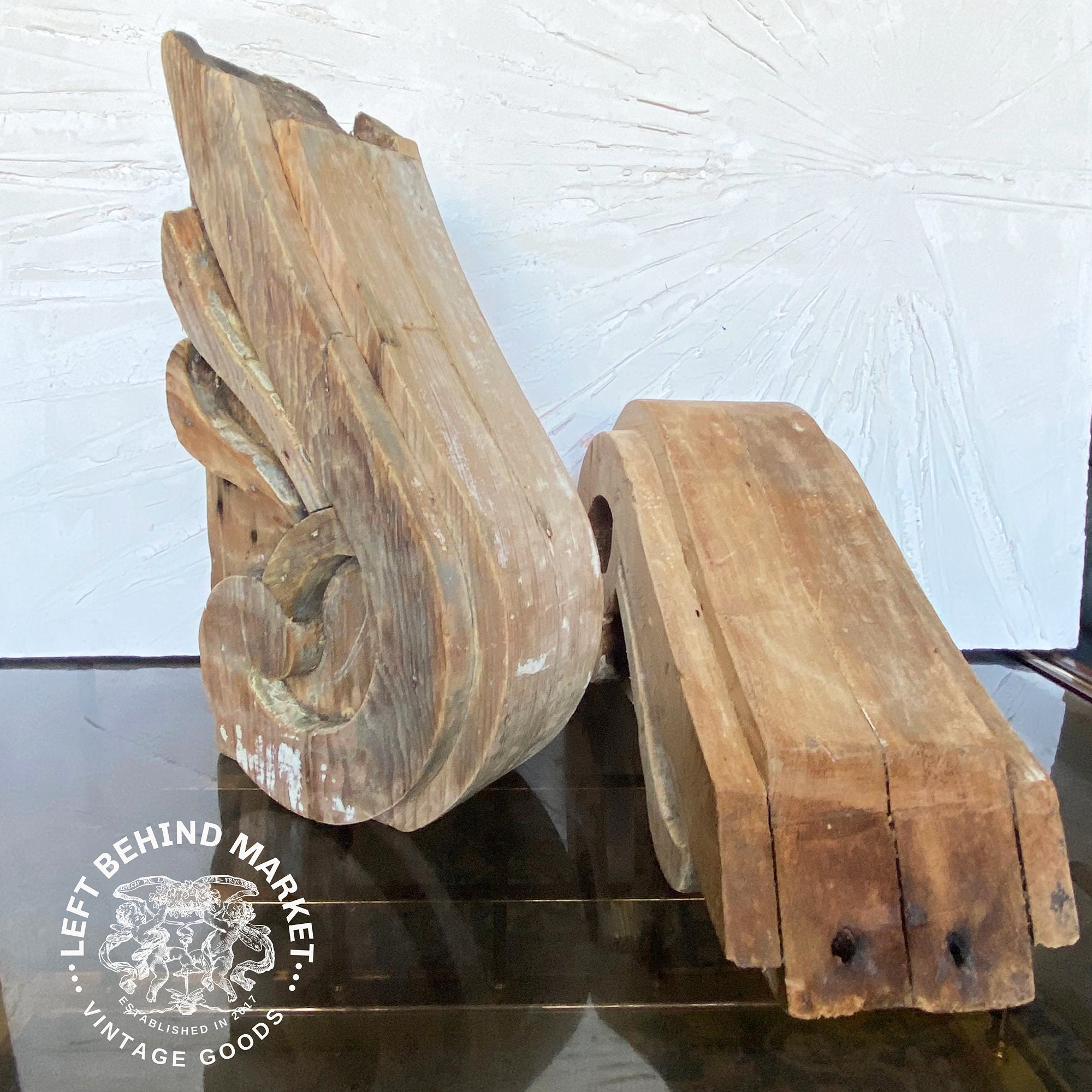 Rustic Wooden Corbel Baroque Old Vintage Coquette Decor Raw Wood Home