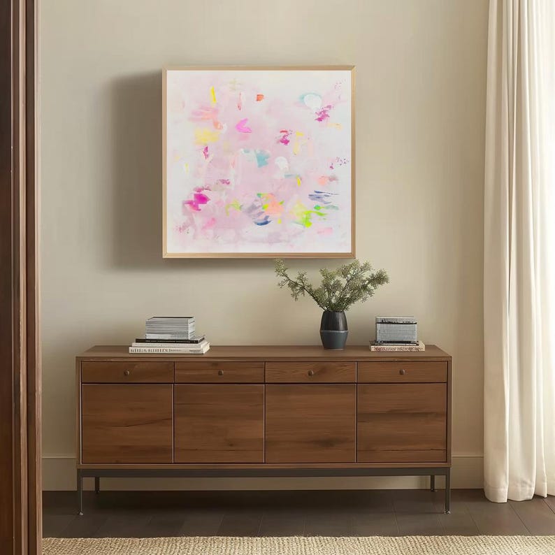 Regency Abstract Abstract Canvas Wall Art: Rosewater Ribbons Print - Palm Beach Regency ...