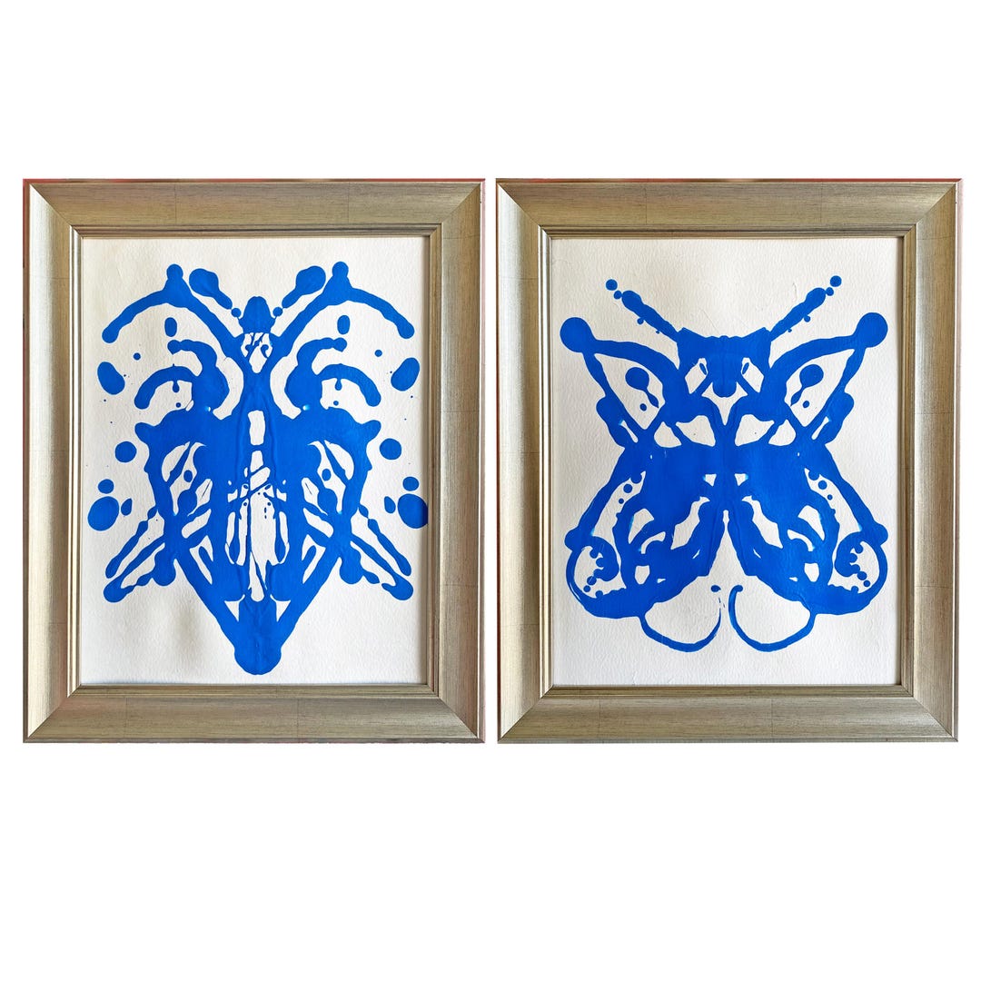 Original Rorschach Test–inspired Abstract Paintings – Hand-painted ...