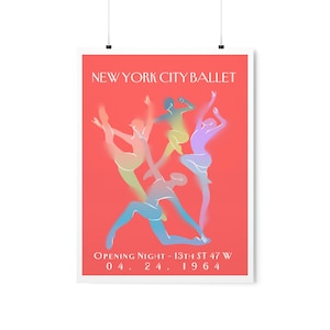 New York City Ballet Wall Art Ballerina Poster