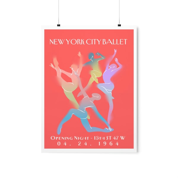 New York City Ballet Wall Art Ballerina Poster