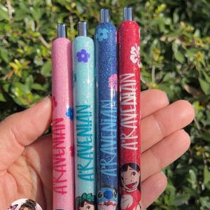 Blue Alien and Island Girl Glitter Pen | Beach | Hawaii