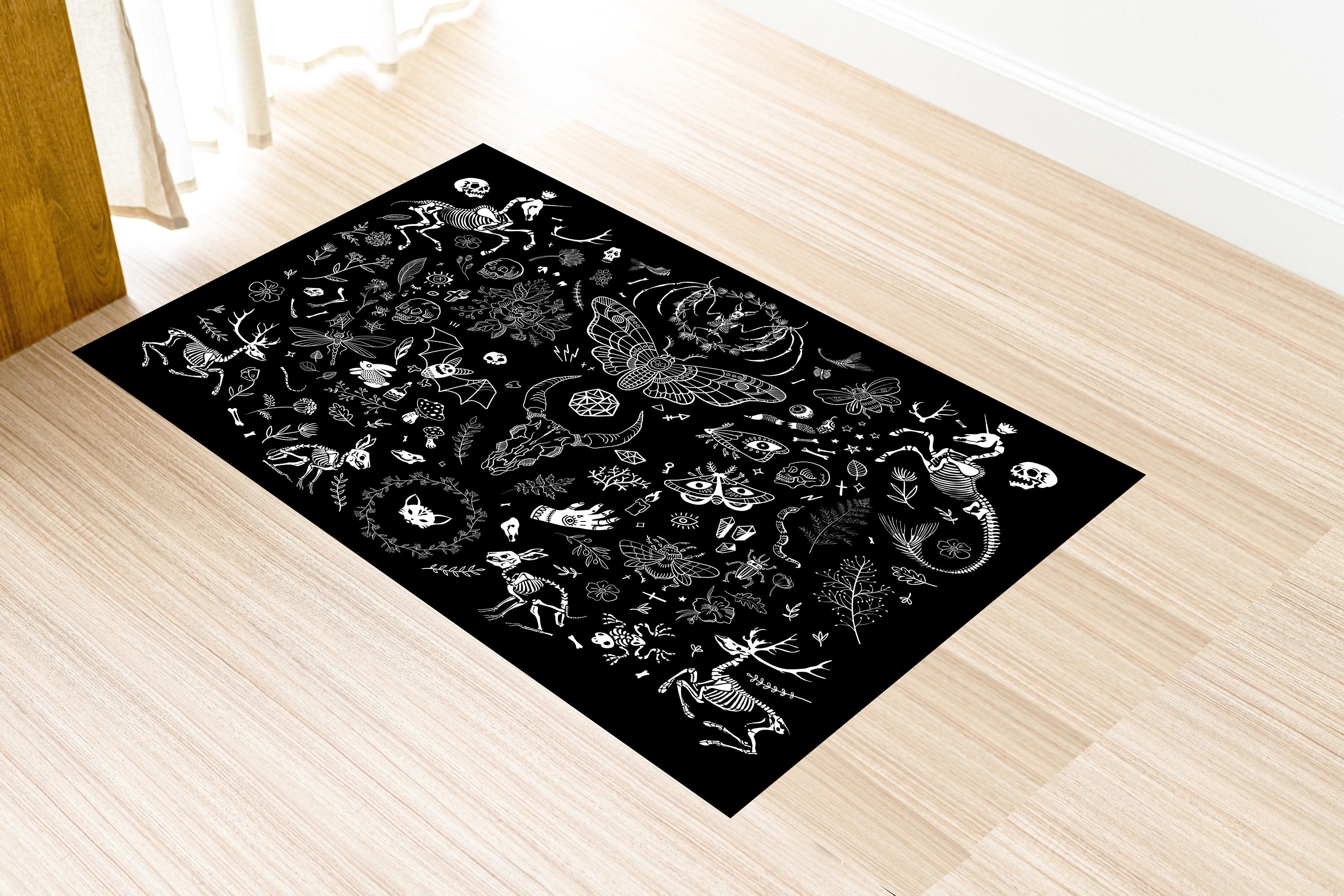 Discover Witch Rug,Bat Rug,Butterfly Rug,Withcy Journal Rug,Skeleton Rug, Halloween Rug,Modern Rug, Area Rug,Customized Rug,Living Room Rug