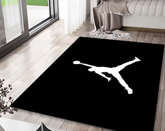 Tapis Michael Jordan Jumpman, tapis NBA Legend, cadeau pour tapis petit ami, tapis déco de salle de jeux, 23 tapis Jordan, tapis décoration d'intérieur, tapis de chambre d'enfants, cadeau