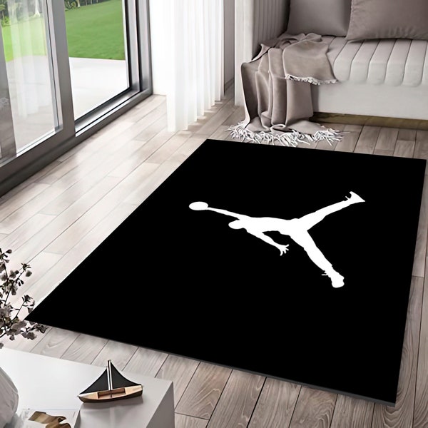 Tapis Michael Jordan Jumpman, tapis NBA Legend, cadeau pour tapis petit ami, tapis déco de salle de jeux, 23 tapis Jordan, tapis décoration d'intérieur, tapis de chambre d'enfants, cadeau