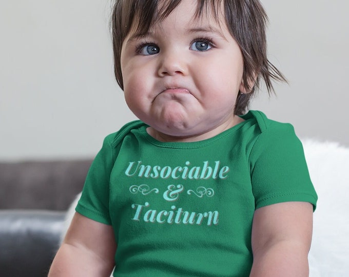 Pride & Prejudice Unsociable and Taciturn Infant Baby Rib Bodysuit