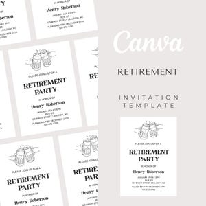 Faire-part d'adieu personnalisable : carte imprimable de départ à la retraite, de départ d'entreprise, de réunion de collègues