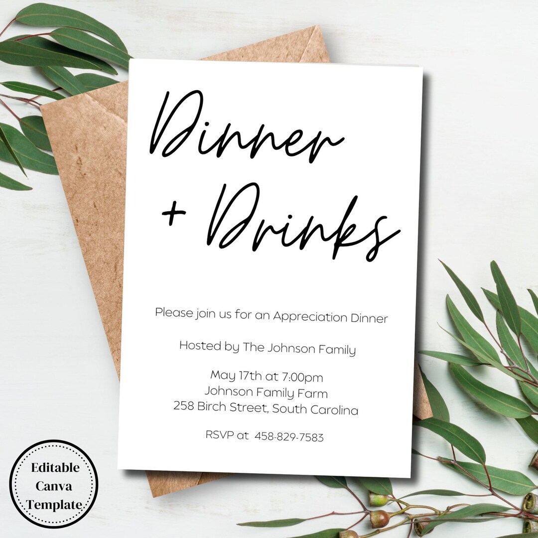Appreciation Dinner Invitation, Appreciation Dinner, Invitation ...