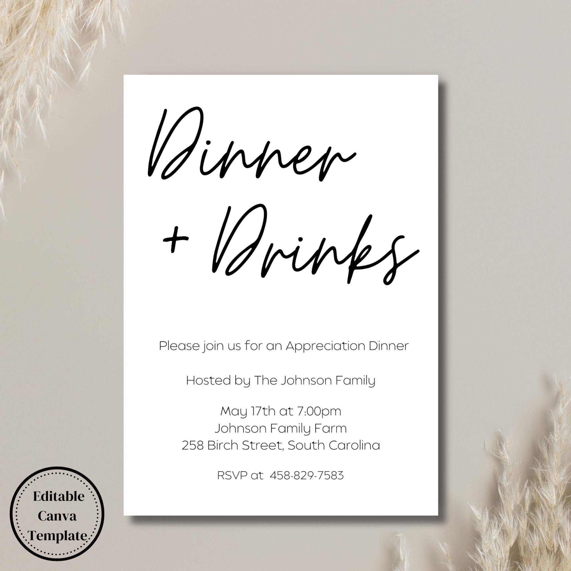 Appreciation Dinner Invitation, Appreciation Dinner, Invitation ...