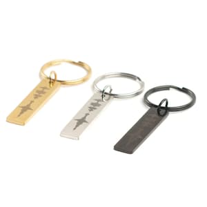Personalized sound wave keychain new arrivals