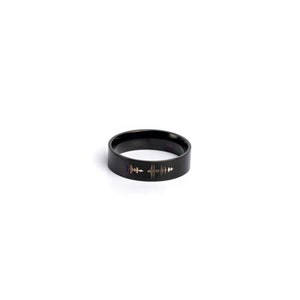 Scannable Music Ring, Music Wave Code Ring, Music Scan Code Ring, Engraved Music Ring, Sound Wave Ring, Scannable QR Ring, Spotify QR Ring