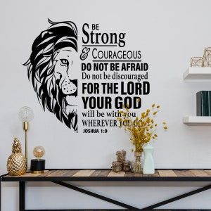 JBling Scripture Vinyl Wall Decal God Will be with You wherever You Go Joshua 1:9
