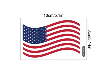 Waterproof American Flag Vinyl Decal