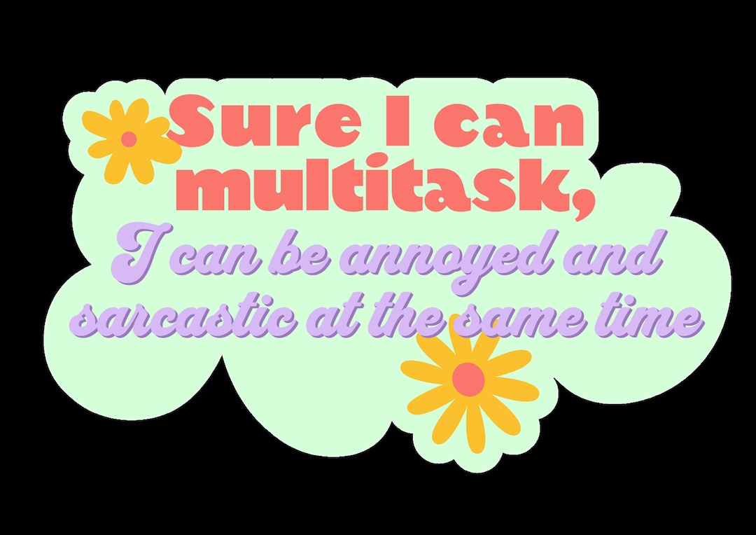 I Can Multitask Sticker, Anxiety Sticker, Funny Sticker, Introvert ...