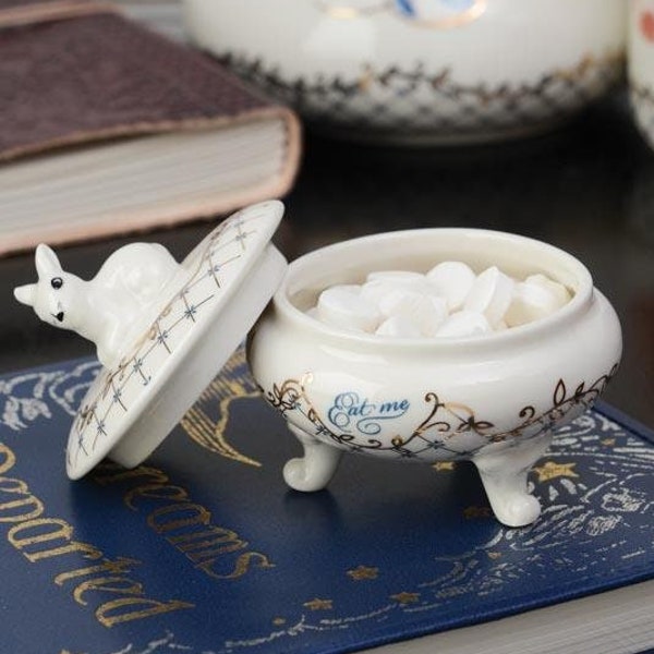 Boîte de rangement en porcelaine Alice au pays des merveilles