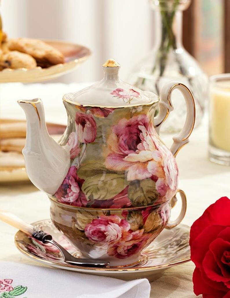Victorian Trading Co Victorian Rose Tea for One Etsy