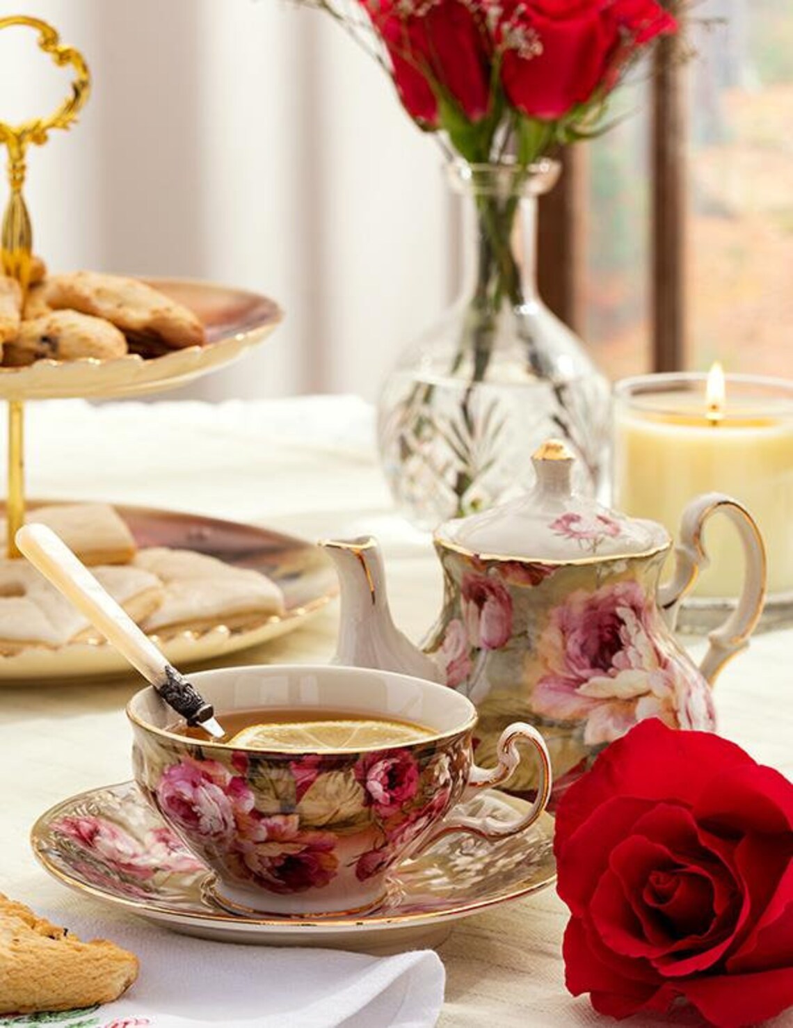 Victorian Trading Co Victorian Rose Tea for One Etsy